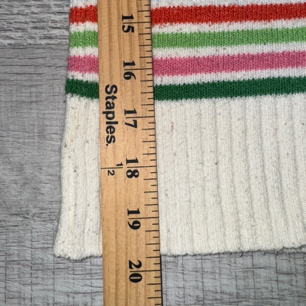 Aeropostale Rainbow Striped Knit Sweater XS‎ Long Sleeve Notched V Neck Y2K - Picture 7 of 11
